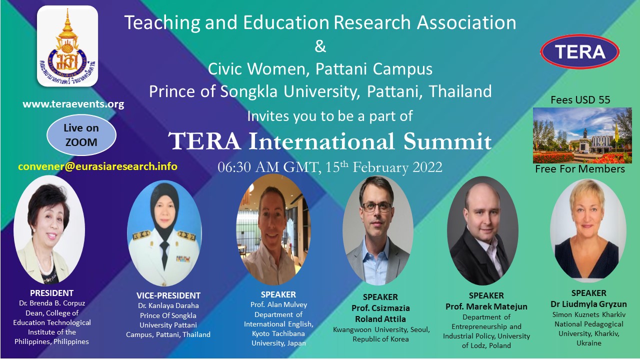 2nd TERA International Summit, 15th February 2022